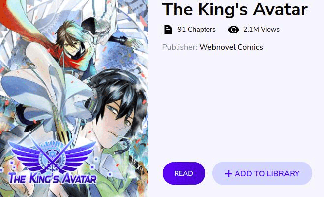 The King's Avatar manhua